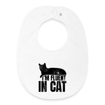 Drôle d’amoureux des chats - Bavoir bébé bio - blanc - Devant