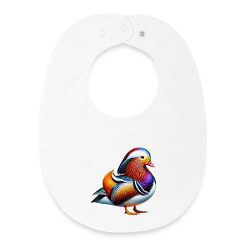 Canard mandarin - Bavoir bébé bio - blanc - Devant