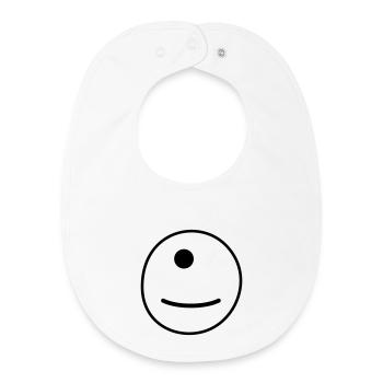 Motif géométrique du mandala - Bavoir bébé bio - blanc - Devant