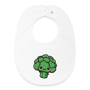 Brocoli - Bavoir bébé bio - blanc - Devant