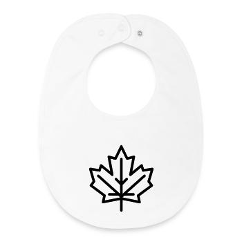 Feuille d’Érable - Bavoir bébé bio - blanc - Devant