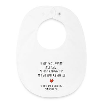 Motiver la conception du changement de carrière - Bavoir bébé bio - blanc - Devant