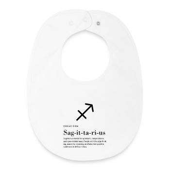 Sagittarius - Zodiac Sign - Baby Organic Lätzchen - Weiß - Vorne