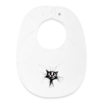 Cute cats in sketch look - Baby Organic Bib - white - Front