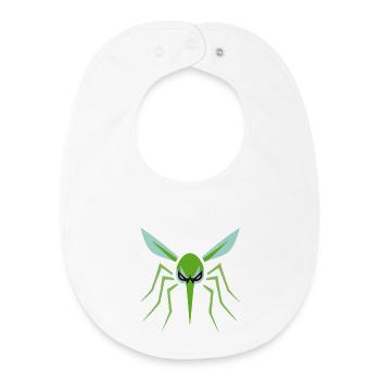 Moskito, Mücke, Insekt, Böse - Baby Organic Lätzchen - Weiß - Vorne