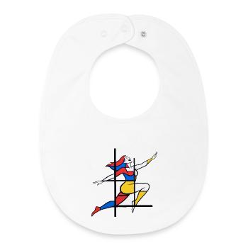Mrs. Mondrian - Baby Organic Bib - white - Front