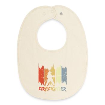 Feuerwehr Retro Look - Baby Organic Lätzchen - Natur - Vorne