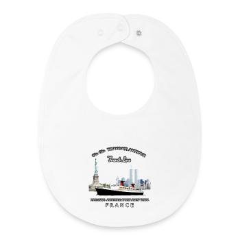 LINER FRANCE NEW YORK Louis RUNEMBERG © Adagp - Baby Organic Bib - white - Front