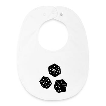 | de Chicago | Jeu de dés Chigg - Bavoir bébé bio - blanc - Devant