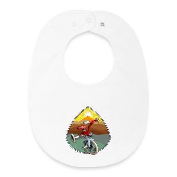 Tricycle feels good - Baby Organic Bib - white - Front