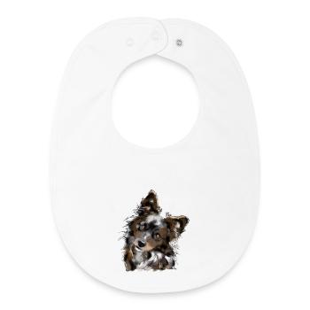 Australian Shepherd - Baby Organic Bib - white - Front