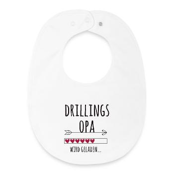 werdender Drillingsopa Schwangerschaft Drillinge - Baby Organic Lätzchen - Weiß - Vorne