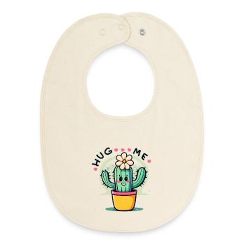 Hug me - Baby Organic Bib - soft Ecru - Front