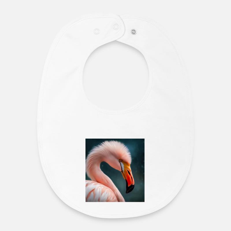 Flamingo - Baby Organic Lätzchen - Weiß