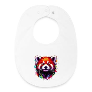 Red panda - Baby Organic Bib - white - Front