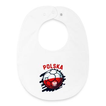 Polish football - Baby Organic Bib - white - Front