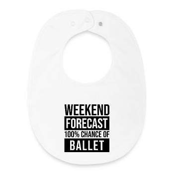 ballet - Bavoir bébé bio - blanc - Devant