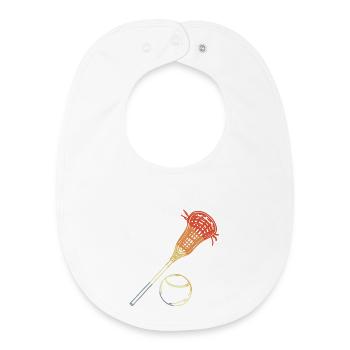 Lacrosse Vintage Look - Baby Organic Bib - white - Front