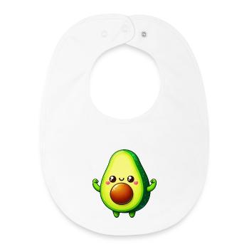 Avocat - Bavoir bébé bio - blanc - Devant