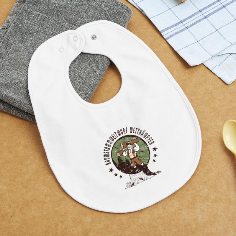 Tree trunk throwing competitors Baby Organic Bib