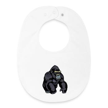 Gorilla - Baby Organic Lätzchen - Weiß - Vorne