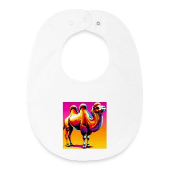 camel - Baby Organic Bib - white - Front