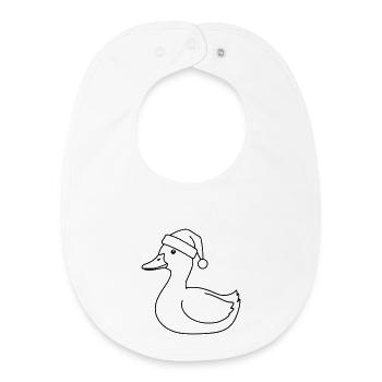 Art de lignes de canard de Noël - Bavoir bébé bio - blanc - Devant