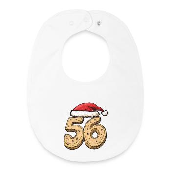 Biscuit de Noël à 56 chiffres - Bavoir bébé bio - blanc - Devant