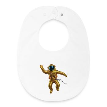 GOLDEN SPACEMAN - geek & scifi - Bavoir bébé bio - blanc - Devant