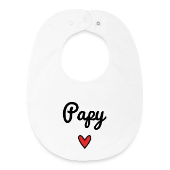 OPA. PAPA. VATERTAG. FROHER VATERTAG - Baby Organic Lätzchen - Weiß - Vorne
