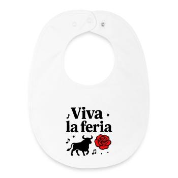 Motif Vive La Féria Taureau Banda Sud-Ouest - Bavoir bébé bio - blanc - Devant