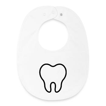 Tooth - Baby Organic Bib - white - Front