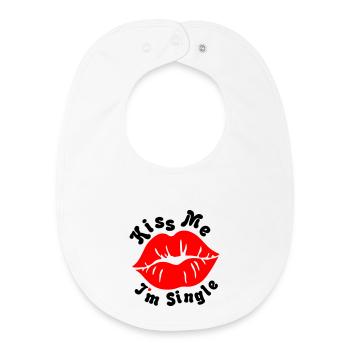 Kiss_Me - Baby Organic Lätzchen - Weiß - Vorne