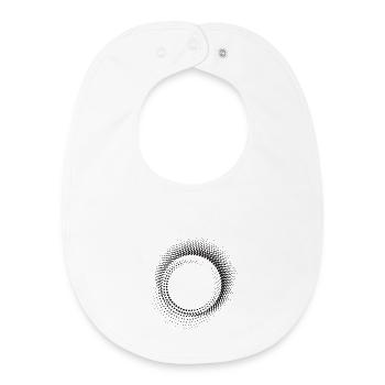 Halo Dot Ring Pattern - Baby Organic Bib - white - Front