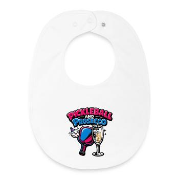 Pickleball Prosecco Logo - Baby Organic Lätzchen - Weiß - Vorne