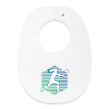 Les joueurs de baseball et le poing s’accordent ensemble - Bavoir bébé bio - blanc - Devant