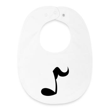 Note - Bavoir bébé bio - blanc - Devant