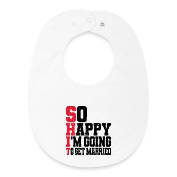 Funny Bachelor Party Engagement Wedding Married - Baby Organic Bib - white - Front