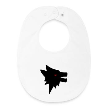 Wolf - Baby Organic Bib - white - Front