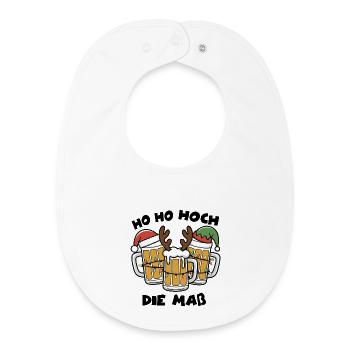 Dreier Festbier Gläser Toast Weihnachtsbier - Baby Organic Lätzchen - Weiß - Vorne