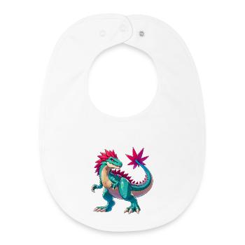 Dinosaur - Baby Organic Bib - white - Front
