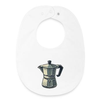 Espresso pot - Baby Organic Bib - white - Front