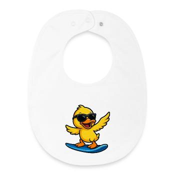 Cool Surfer Duck Enfants Tenue De Plage Été - Bavoir bébé bio - blanc - Devant