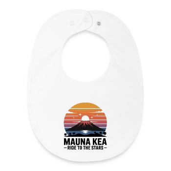 Mauna Kea Ride to the Stars Cycling Art - Baby Organic Bib - white - Front