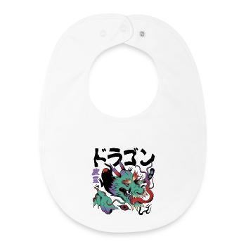 Strahlender kosmischer Drache - Baby Organic Lätzchen - Weiß - Vorne