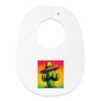 cactus - Baby Organic Bib - white - Front