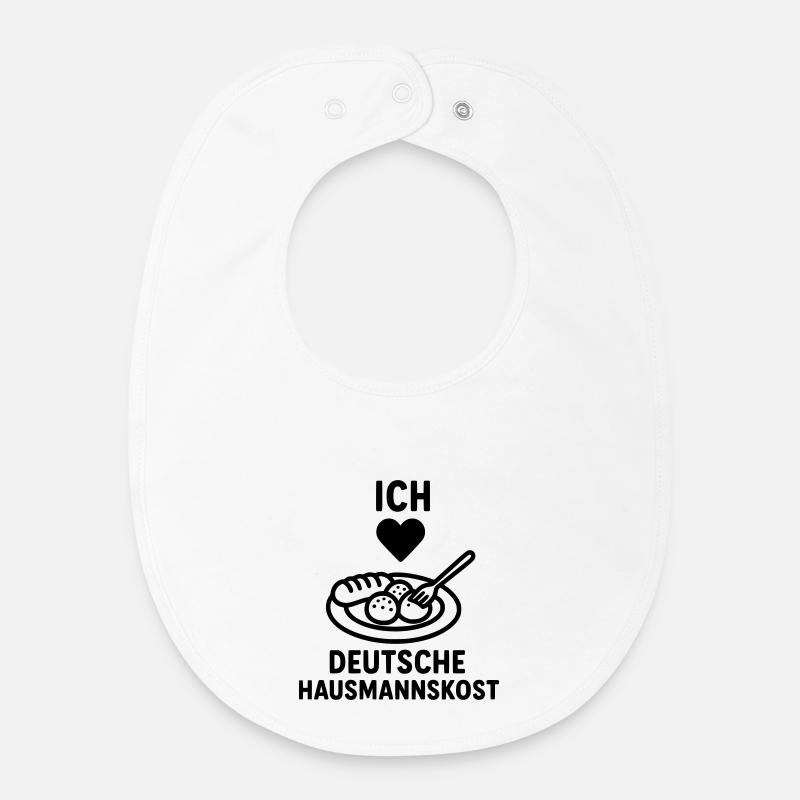 Cuisine maison allemande - Bavoir bébé bio - blanc