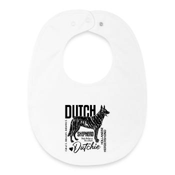 Luci-Standing-SideView - Baby Organic Bib - white - Front