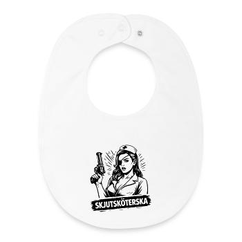 Infirmière de tir - Bavoir bébé bio - blanc - Devant