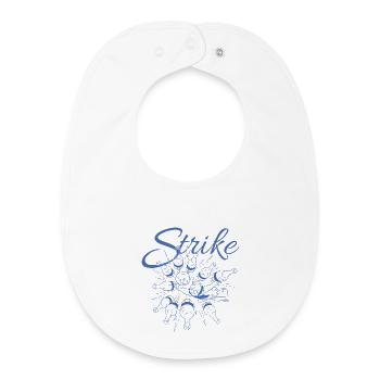 The Flintstones Strike Bowling With Fred - Baby Organic Bib - white - Front
